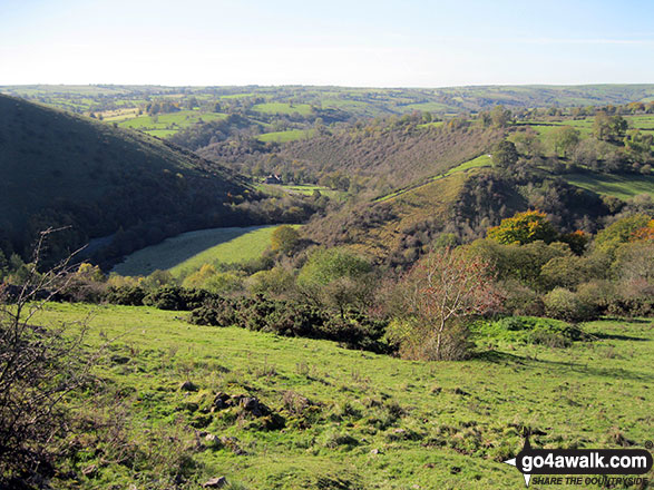 Walk s105 Manifold Way and Wetton from Hulme End - The Manifold Way from Ecton Hill