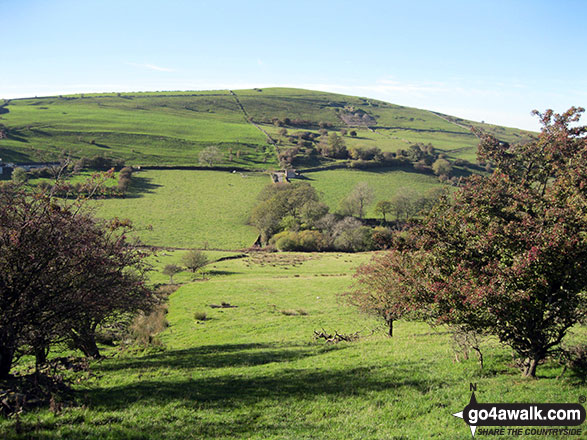 Walk s156 Wolfscote Dale, Ecton Hill, Wetton Hill, Wetton and Alstonefield from Milldale - Ecton Hill from Back of Ecton