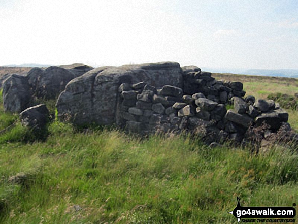 Shelter/ruin on the summit of White Edge (Big Moor) This lies about 800m NW of the trig point that most people visit