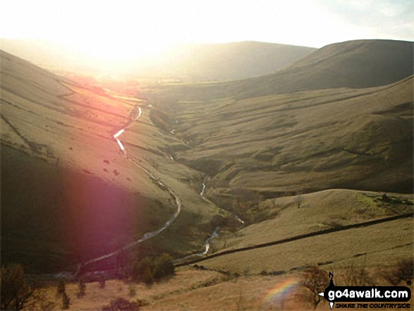 Walk d296 Jacob's Ladder and Kinder Scout from Edale - The Pennine Way to Upper Booth from the top of Jacob's Ladder (Edale)