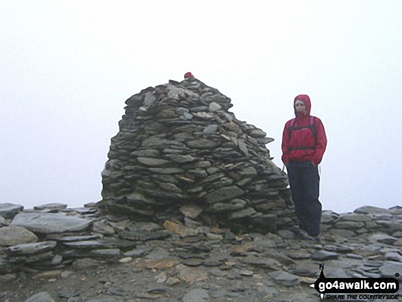 Julia, my girlfriend, on The Old Man Of Coniston in The Lake District Cumbria England