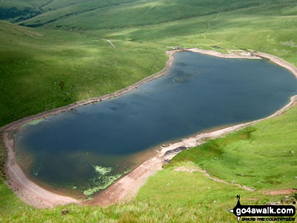 Walk po114 Black Mountain/Y Mynydd Du - Fan Hir, Fan Brycheiniog, Picws Du (Bannau Sir Gaer) and Waun Lefrith (Bannau Sir Gaer) from nr Llanddeusant - Llyn y Fan Fach from Waun Lefrith (Bannau Sir Gaer)