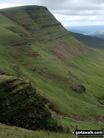 Walk po179 Black Mountain/Y Mynydd Du - Picws Du (Bannau Sir Gaer) and Waun Lefrith (Bannau Sir Gaer) from nr Llanddeusant - Picws Du (Bannau Sir Gaer) from Bwlch Blaen Twrch