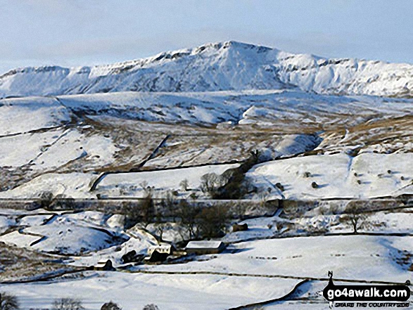 Snow on Wild Boar Fell from Mallerstang