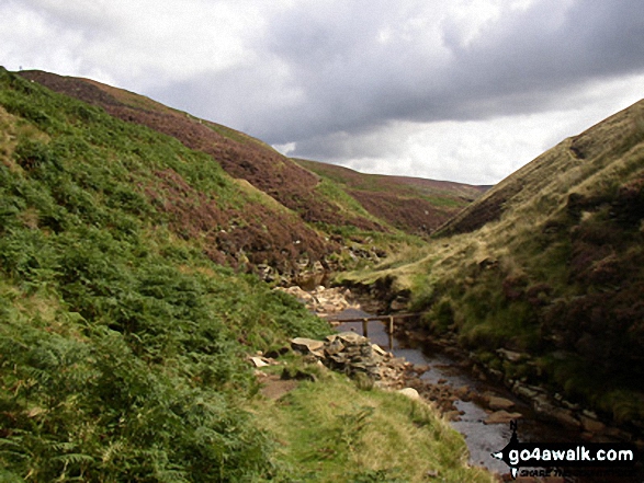 Walk d176 Fairbrook Naze (Kinder Scout) and Mill Hill from Birchin Clough - River Ashop