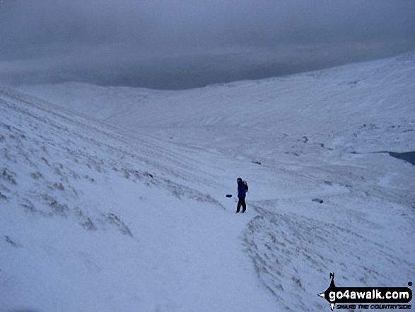 Approaching Swirral Edge in the Snow 