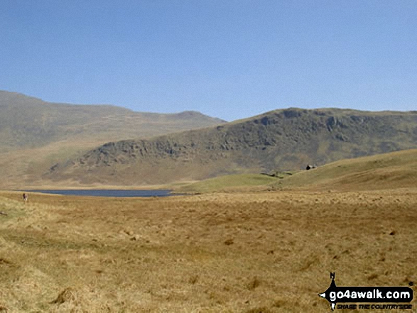 Walk c440 Whin Rigg, Illgill Head and Boat How from Miterdale Bridge - Burnmoor Tarn from the approach to Illgill Head