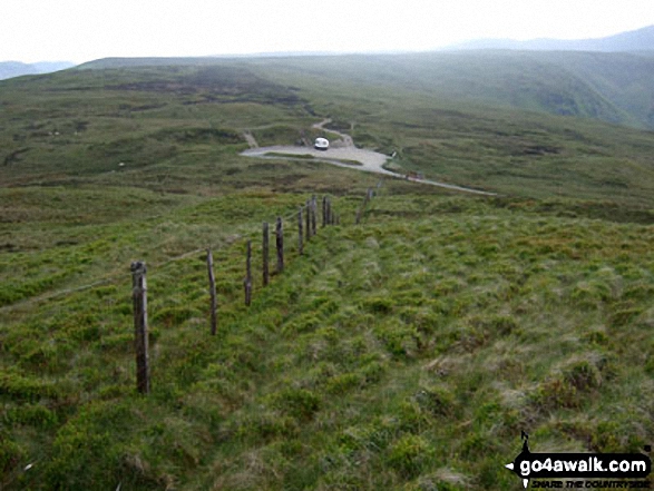 Walk gw157 Llechwedd Du, Esgeiriau Gwynion, Foel Hafod-fynydd and Moel y Cerrig Duon from Bwlch y Groes - Bwlch y Groes from Moel y Cerrig Duon