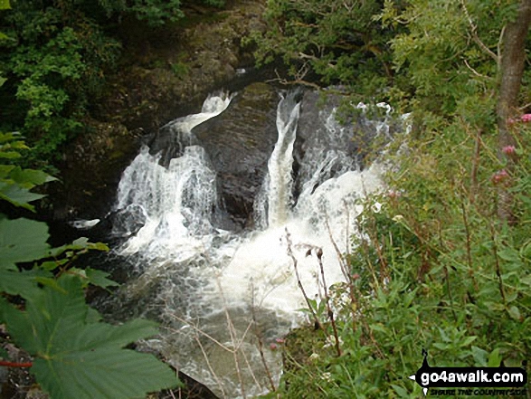 Walk cw180 Carnedd Moel Siabod, Y Foel Goch and Gallt yr Ogof from Pont Cyfyng, Capel Curig - The Waterfalls at Pont Cyfyng