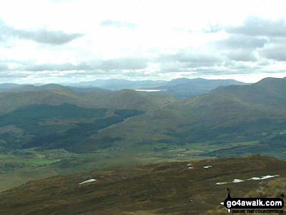 Walk cw180 Carnedd Moel Siabod, Y Foel Goch and Gallt yr Ogof from Pont Cyfyng, Capel Curig - A distant view of Cadair Idris and The Rhinogs from the SE ridge of Carnedd Moel Siabod