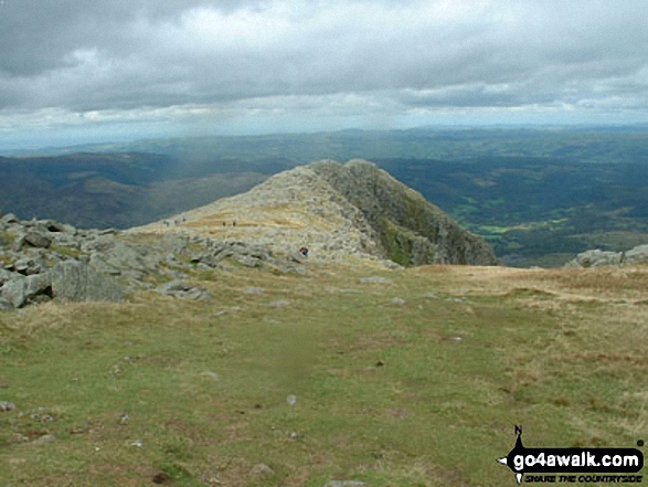 Walk cw180 Carnedd Moel Siabod, Y Foel Goch and Gallt yr Ogof from Pont Cyfyng, Capel Curig - The summit ridge on Carnedd Moel Siabod