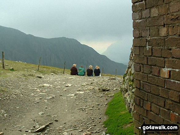 Walk gw126 Snowdon via The Llanberis Path - Taking a breather near Clogwyn Station on the Llanberis Path up Snowdon