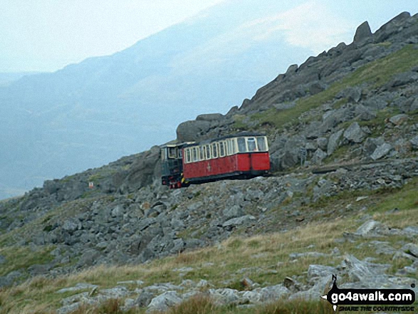 Walk gw140 Snowdon via The Rhyd-Ddu Path - An unscheduled halt on Llechog (Llanberis Path) on the way up Snowdon (Yr Wyddfa)