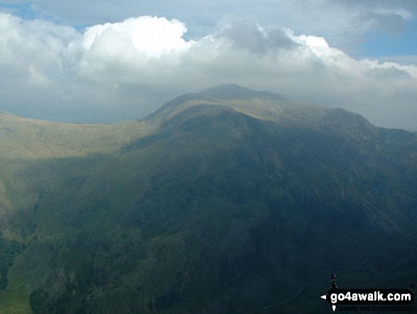 Walk gw158 Garnedd Ugain, Snowdon, Moel Cynghorion, Foel Gron and Moel Eilio from Llanberis - Glyder Fawr from Llechog (Llanberis Path) on the way up Snowdon (Yr Wyddfa)