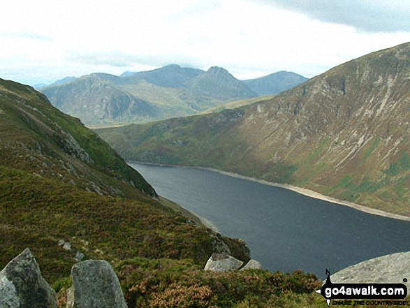 Walk cw191 Creigiau Gleision from Llyn Crafnant - Glyder Fach, Tryfan and Glyder Fawr from Creigiau Gleision (North Top)