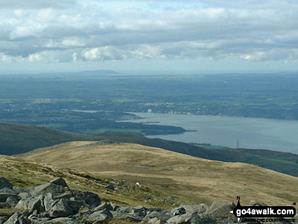 Distant view of Holyhead Mountain from Llwytmor 