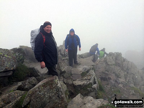 Starting the descent from Helvellyn via Swirral Edge