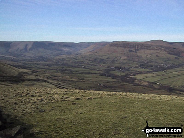 Walk d158 Sparrowpit and Mam Tor from Castleton - The Vale of Edale from Mam Tor