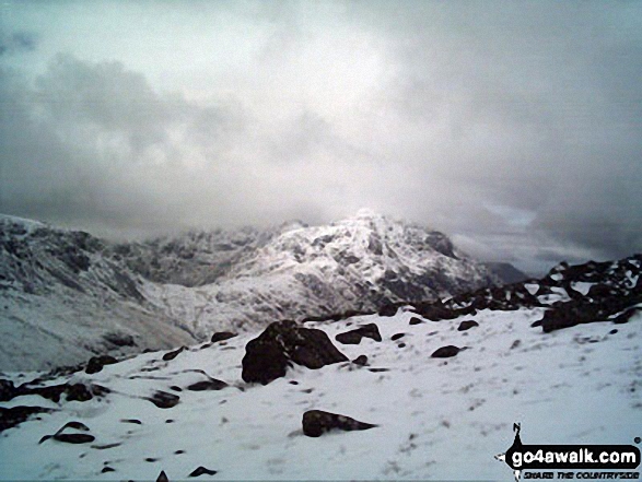 Walk c417 Base Brown, Great Gable and Kirk Fell from Honister Hause - Descending near Great Gable