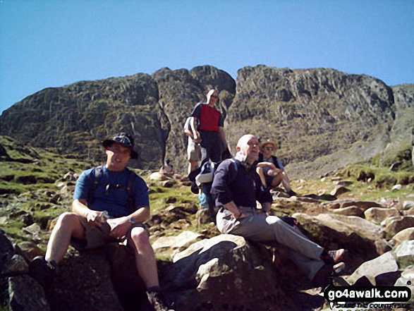 Walk c174 Glaramara and Great Gable from Seatoller (Borrowdale) - Below Great End near Sprinkling Tarn