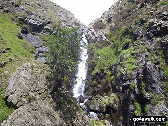 Walk c336 Calders, The Calf and Yarlside via Cautley Spout from The Cross Keys - Cautley Spout - the waterfall at the top of Black Force, Carlin Gill