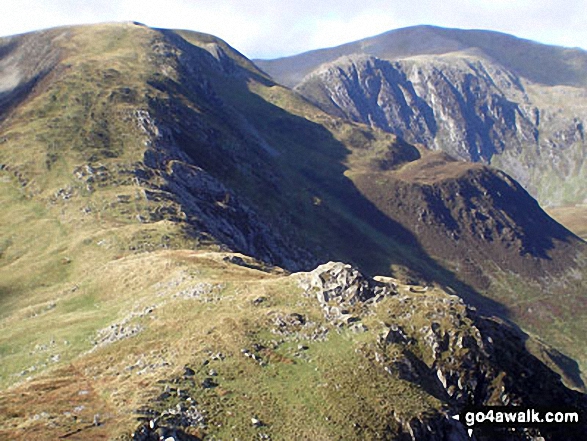 Walk cw199 Carnedd Llewelyn, Foel Grach and Pen Llithrig y Wrach from Llyn Eigiau - Pen yr Helgi Du from Pen Llithrig y Wrach