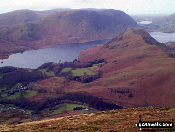 Rannerdale Knotts (foreground) and Crummack Water with Mellbreak beyond from High Snockrigg 