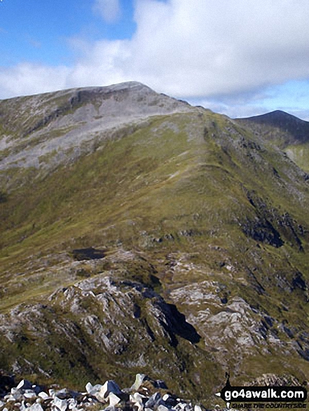 Climbing Beinn nan Aighenan