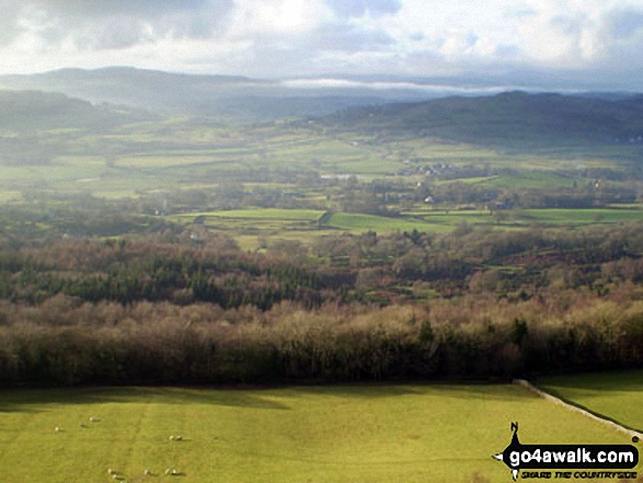 Walk c495 Cunswick Scar and Scout Scar from Underbarrow - Looking West from Scout Scar (Barrowfield)