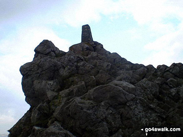 Walk sh136 The Stiperstones Ridge (North) from nr Pennerley - Stiperstones (Manstone Rock) summit Trig Point