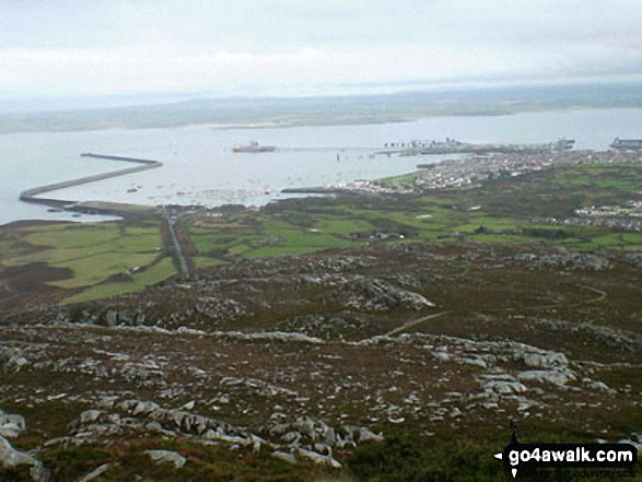 Holyhead from the summit of Holyhead Mountain 