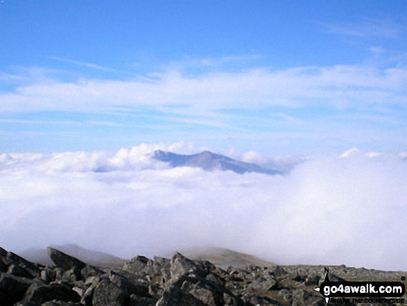 Temperature Inversion - Glyder Fach and Glyder Fach poking out of a sea of clouds from Carnedd Moel Siabod