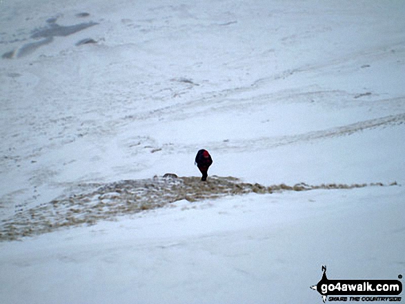 Mike (go4awalk.com editor) in the snow on Whernside