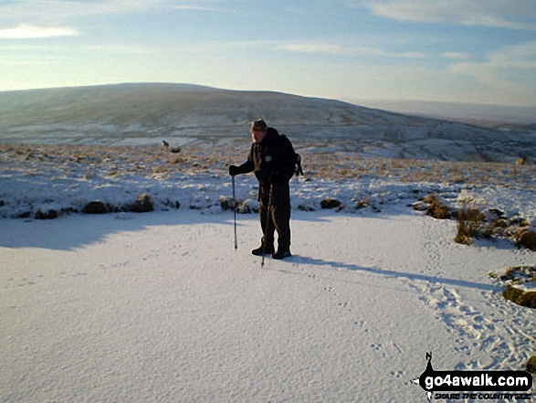 Walk du145 Chapelfell Top from St John's Chapel - Frozen pond on Black Hill (Westernhope Moor) Upper Weardale