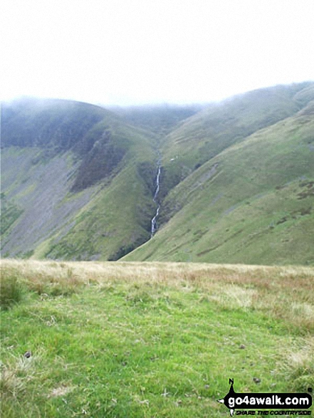 Walk c347 The Howgill Fells 2000ft'ers - Cautley Spout from Yarlside