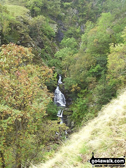 Walk c336 Calders, The Calf and Yarlside via Cautley Spout from The Cross Keys - Cautley Spout Lower Falls