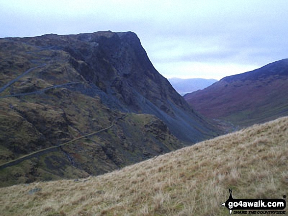 Walk c151 Great Gable, Kirk Fell and Hay Stacks from Honister Hause - Honister Crag from Honister