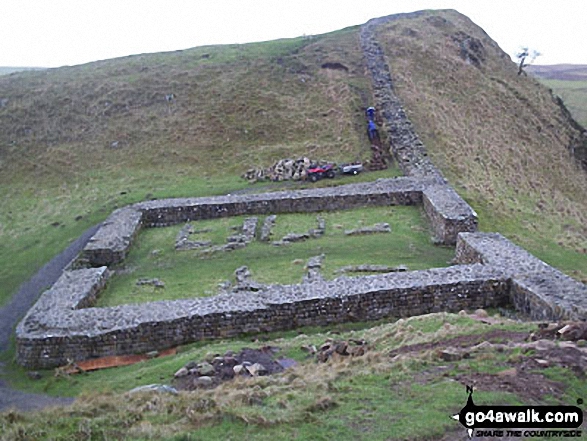 Walk n142 Hadrian's Wall from Cawfield Quarry to Steel Rigg - Mile Castle on Hadrian's Wall