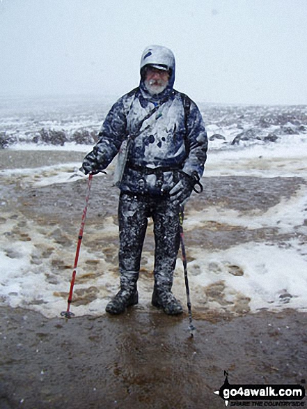 Me on a snowy Simon's Seat (Wharfedale)