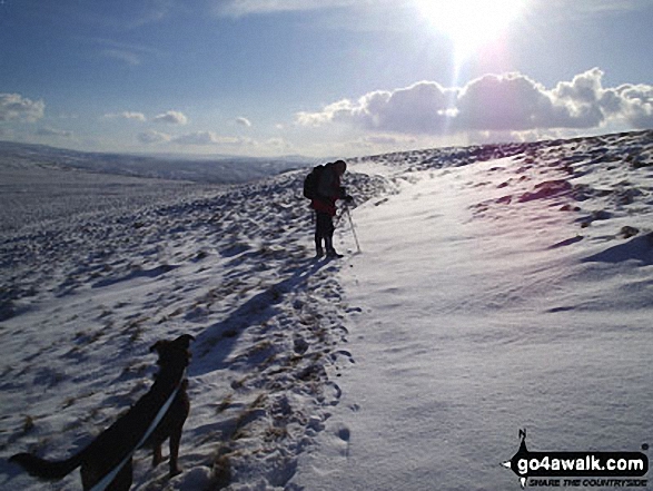 Walk du116 The Dodd and Killhope Law from Killhope Cross - Climbing The Dodd