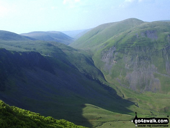 Cautley Crag, Cautley Spout, Bowderdale Head and Yarlside from Great Dummacks