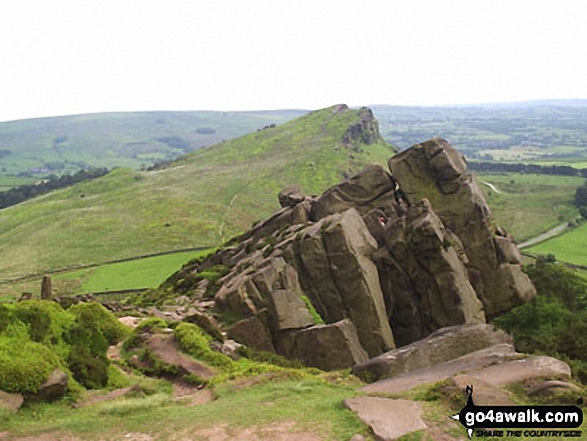 Walk s178 The Roaches and Hen Cloud from Five Clouds, Upper Hulme - The Roaches