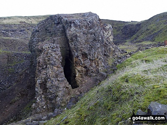 Ironstone workings slitt vein, Westgate, Weardale 