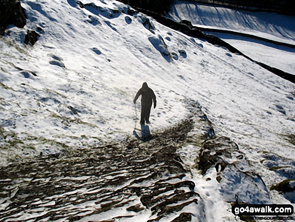 Climbing Brant Fell in the snow