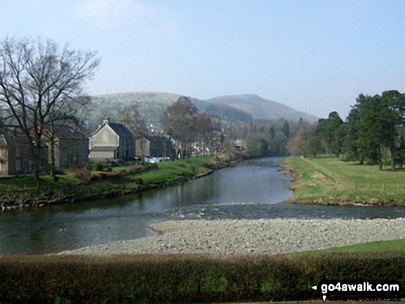 Walk dg104 Whita Hill from Langholm - The River Esk in Langholm where it meets Ewes Water