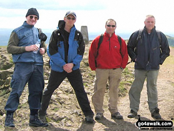 The 4 Amigos on Worcestershire Beacon in Malvern Hills Worcestershire England