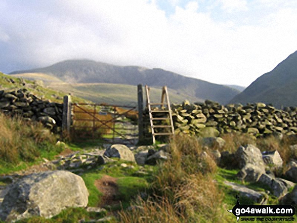 Walk gw117 Snowdon and Yr Aran via The Watkin Path from Bathania, Nantgwynant - Snowdon from The Watkin Path