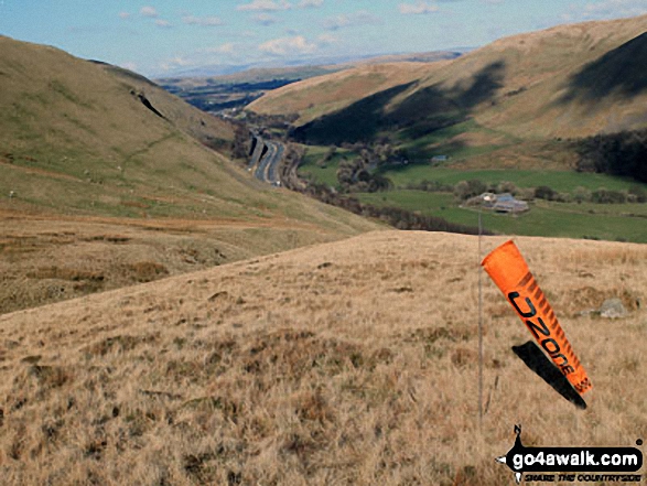 The M6 Motorway and a Wind Sock on the lower slopes of Grayrigg Forest