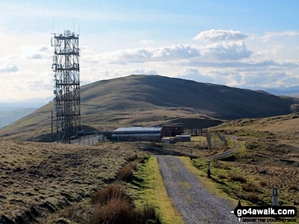 Walk c384 Grayrigg Forest from Hause Bridge - The Repeater Station on Grayrigg Forest with Whinfell Common in the background