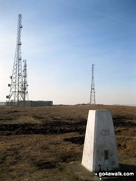 Walk l217 Lever Park, Winter Hill (Rivington Moor) and Rivington Pike from Rivington Lane - Winter Hill (Rivington Moor) summit trig point